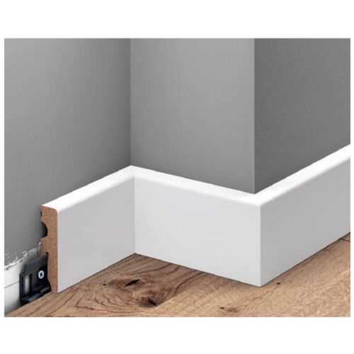 Baltos MDF grindjuostės 58 mm