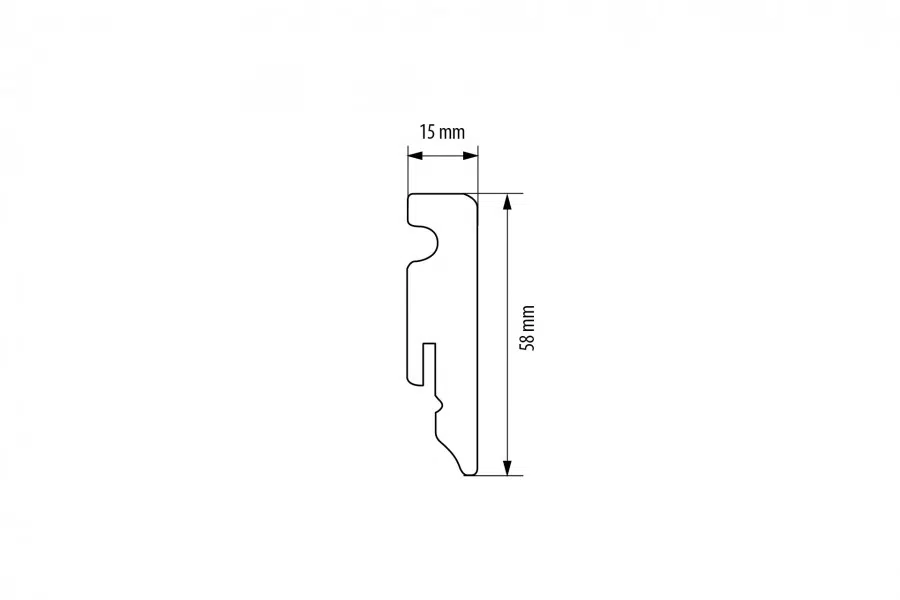 MDF grindjuostės 58x15 brėžinys