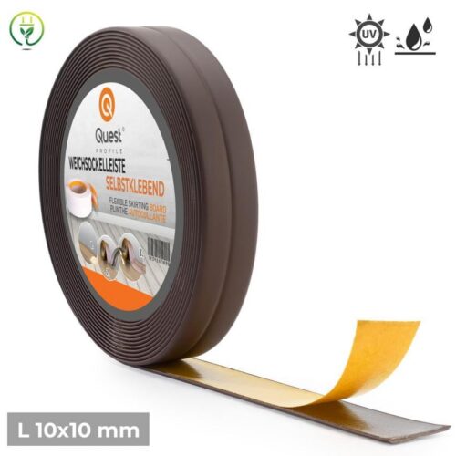Klijuojama PVC grindjuostė (Tamsiai ruda) 5 Klijuojama PVC grindjuostė (Tamsiai ruda) 5