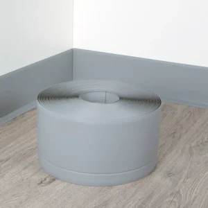 PVC grindjuostė 100x25 mm (pilka) 4 PVC grindjuostė 100x25 mm (pilka) 4