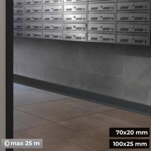 PVC grindjuostė 100x25 mm (tamsiai pilka) 4