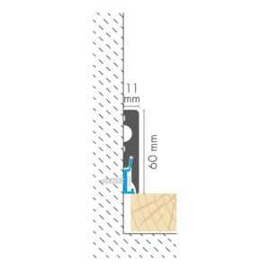 MDF grindjuostės 60 mm brėžinys