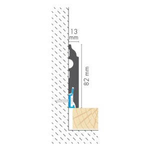 MDF grindjuostės 82x13 mm brėžinys