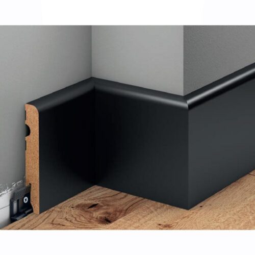 Juodos MDF grindjuostės 100x16 Juodos MDF grindjuostės 100x16