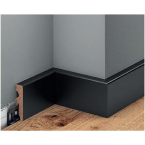 Juodos MDF grindjuostės 58x14,5 Juodos MDF grindjuostės 58x14,5