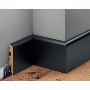 Juodos MDF grindjuostės 80x13 mm Juodos MDF grindjuostės 80x13 mm