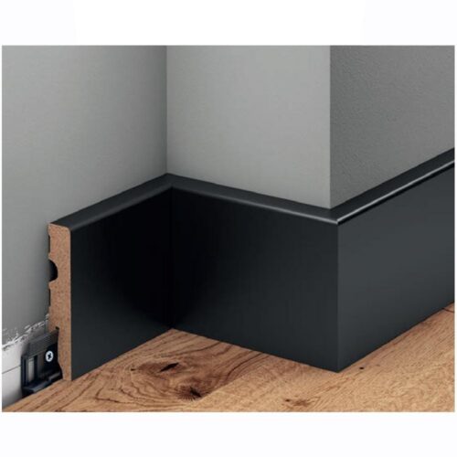 Juodos MDF grindjuostės 60x11 Juodos MDF grindjuostės 60x11