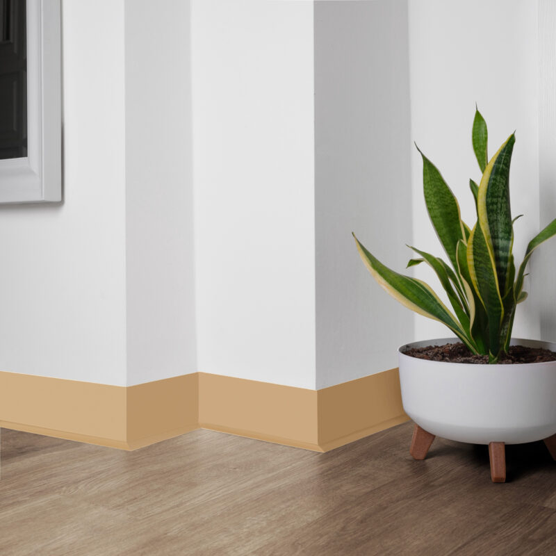 PVC plintusai smėlio spalvos vizualizacija