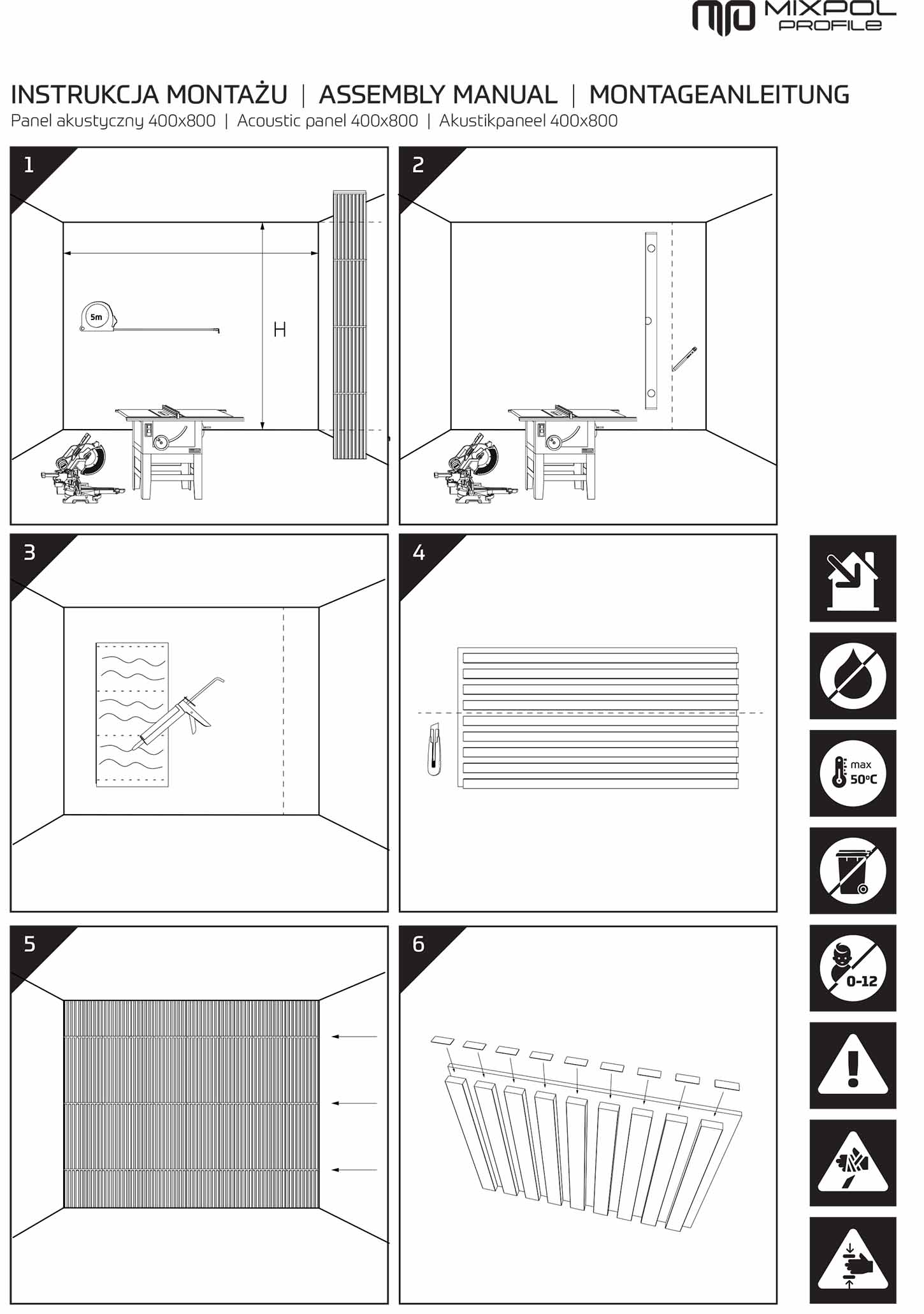 Aukstinių panelių montavimo instrukcija