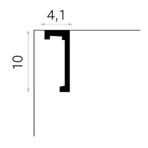 Profilis užuolaidoms QL026T brėžinys Profilis užuolaidoms QL026T brėžinys
