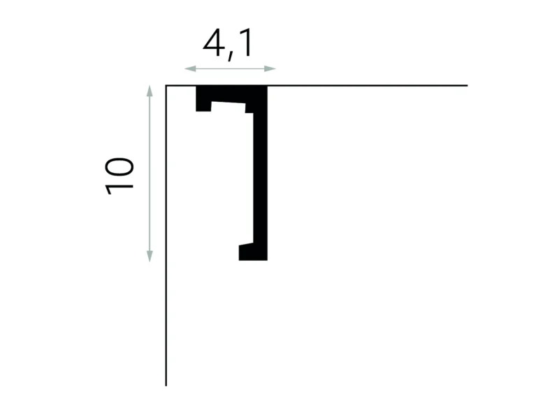 Profilis užuolaidoms QL026T brėžinys