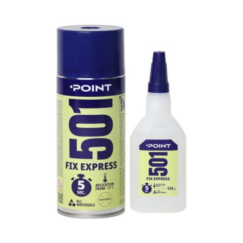 POINT 501 FIX EXPRESS greiti ir stiprūs klijai su aktyvatoriumi, 400ml+125g POINT 501 FIX EXPRESS greiti ir stiprūs klijai su aktyvatoriumi, 400ml+125g