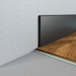 Lipni PVC grindjuostė juodos spalvos vizualizacija