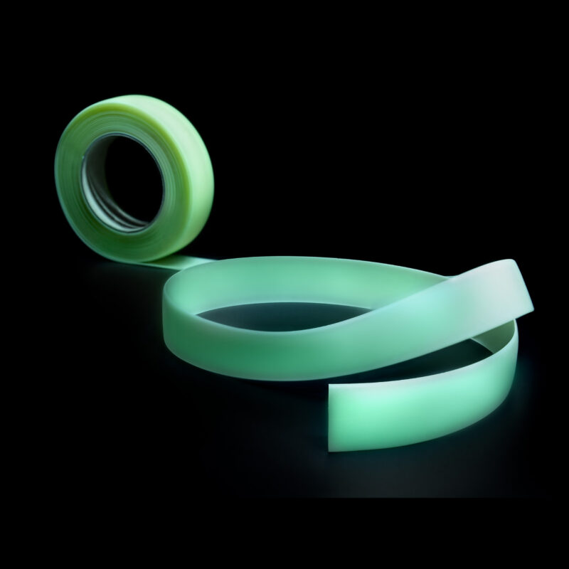 Lipni fluorescencinė PVC juosta vizualizacija