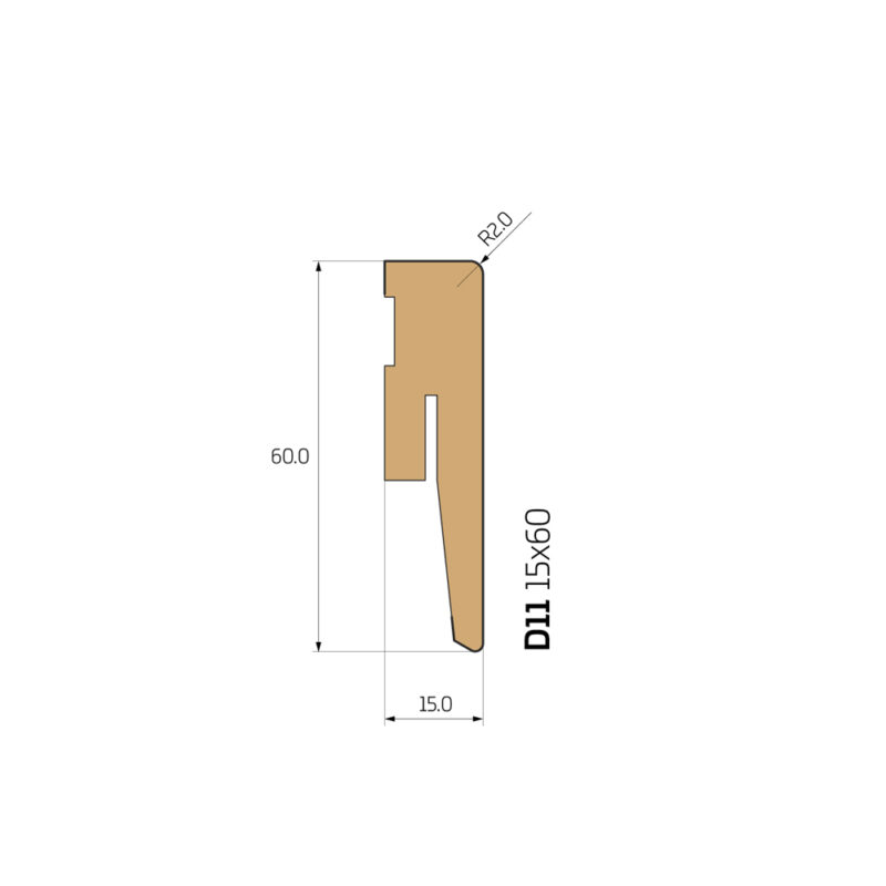 MDF grindjuostė D11 brėžinys