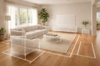 Baldų mastelis ir erdvės judėjimas interjere